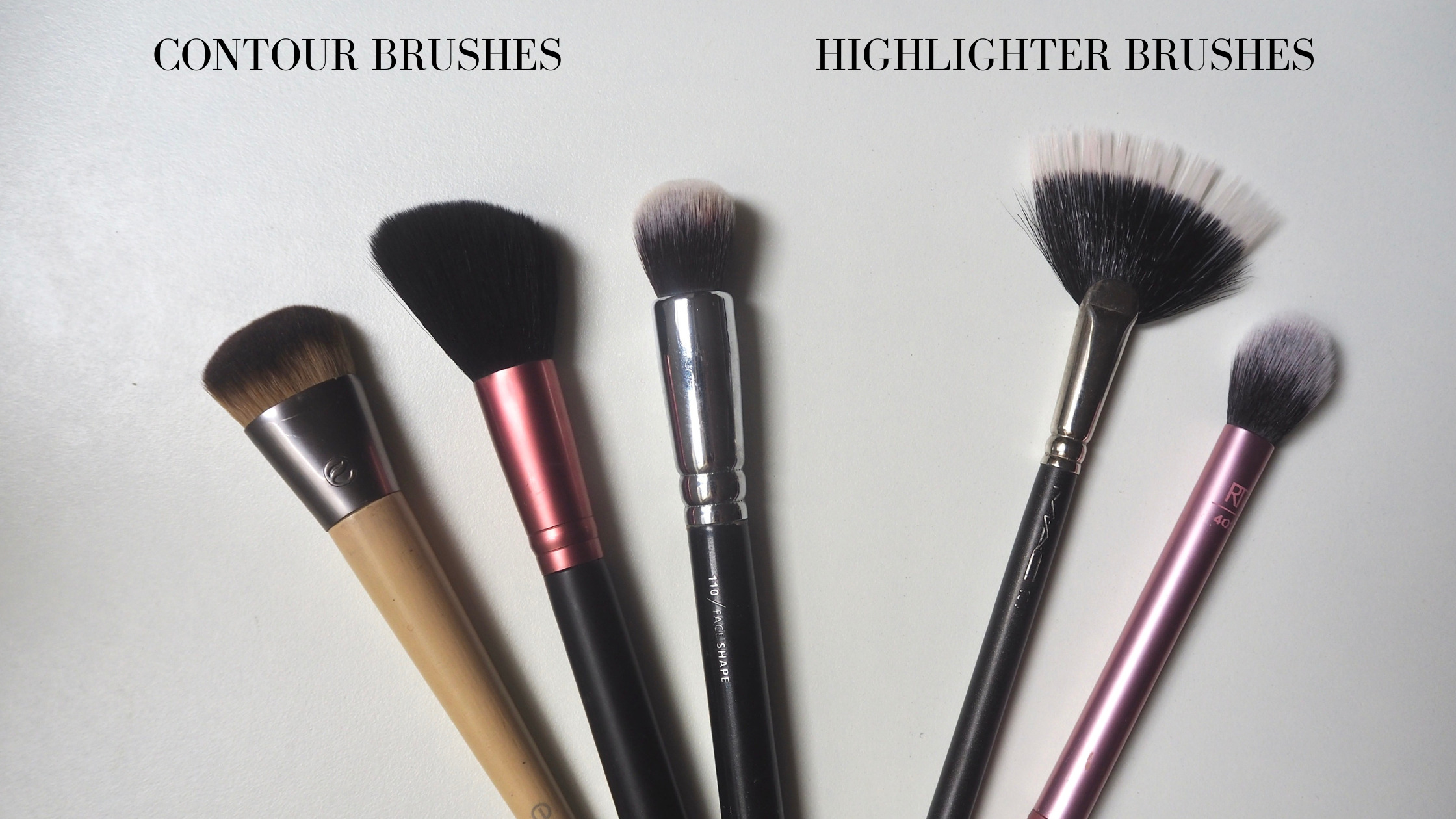 contour and highlighter brushes